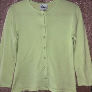 VINTAGE Lilly Pulitzer Pastel Green Button-Up Cardigan